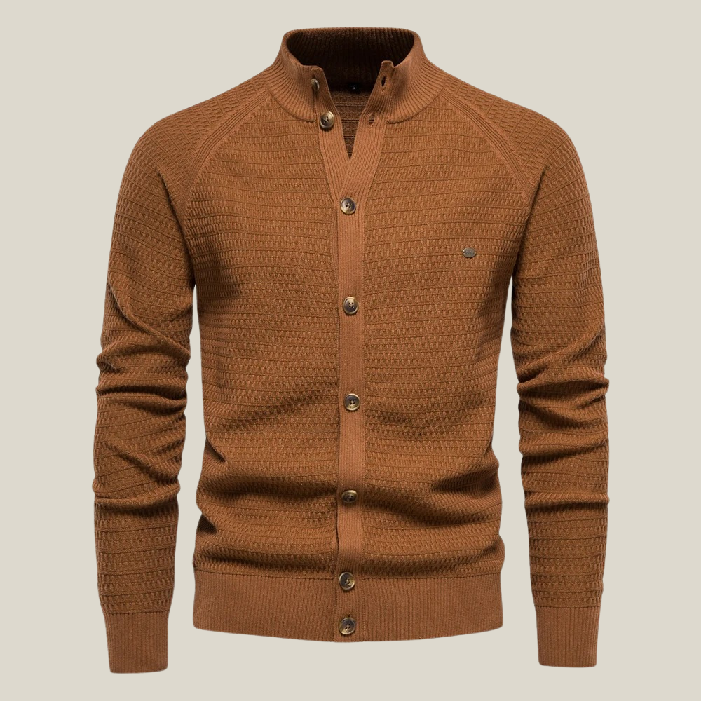 Oakern Textured Sweater Knit Button-Up