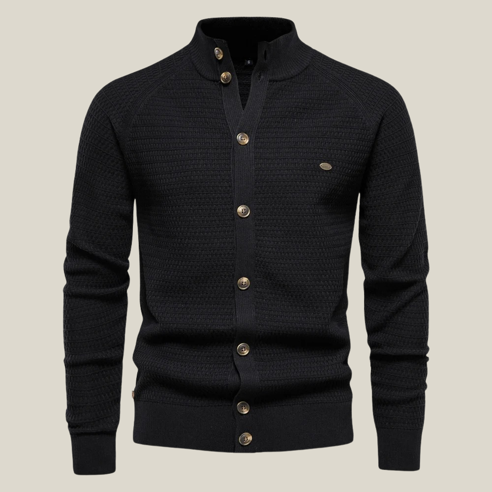 Oakern Textured Sweater Knit Button-Up