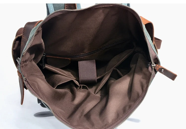 Oakern Pathfinder Backpack – Vintage Waxed Canvas Roll-Top