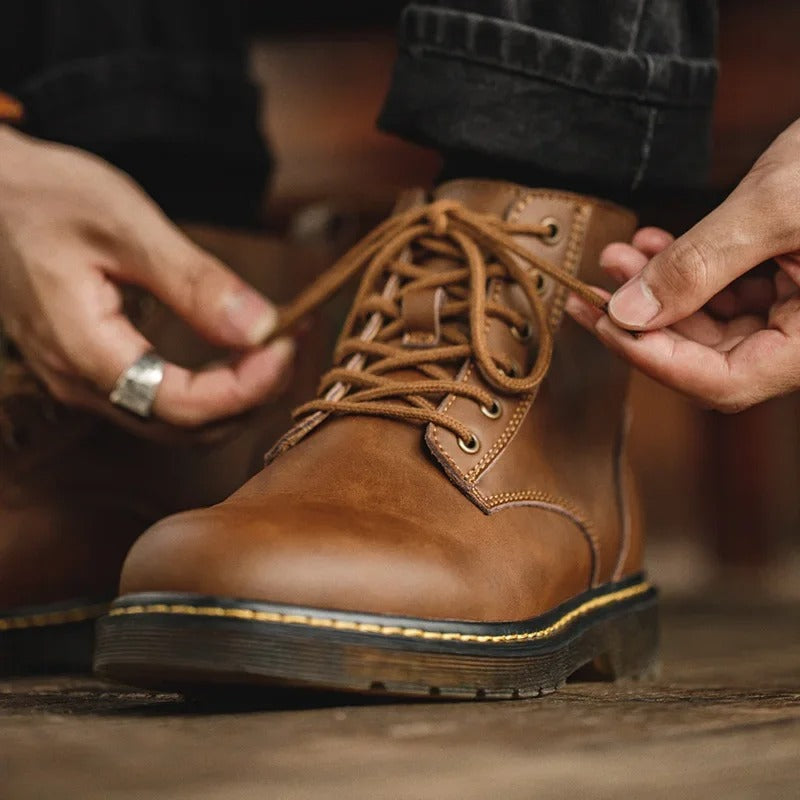 Oakern Combat Leather Boots - The Hero