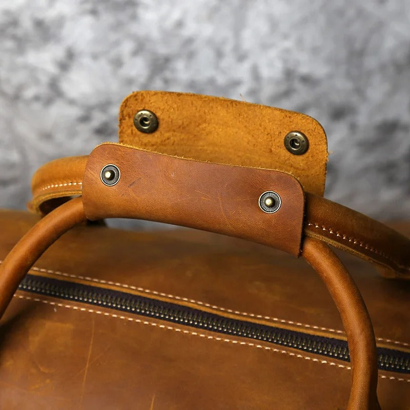 Oakern Voyager Duffel – Full Grain Leather Travel Bag
