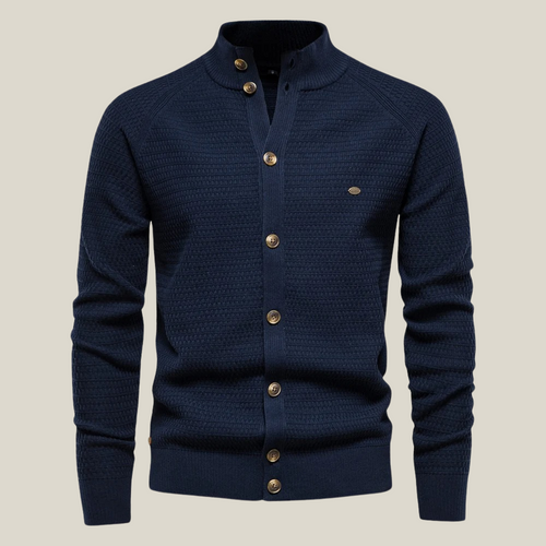 Oakern Textured Sweater Knit Button-Up