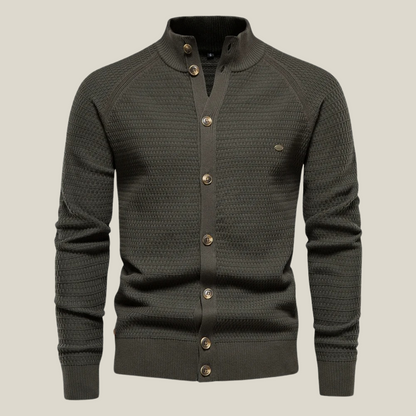 Oakern Textured Sweater Knit Button-Up