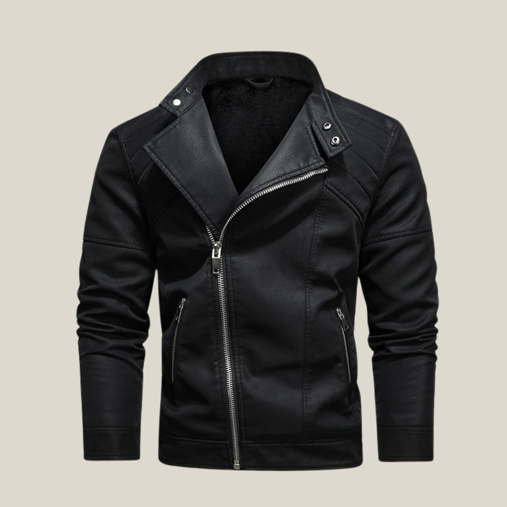 Oakern Rugged Biker Leather Jacket