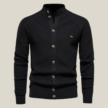 Oakern Textured Sweater Knit Button-Up