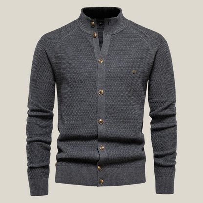 Oakern Textured Sweater Knit Button-Up