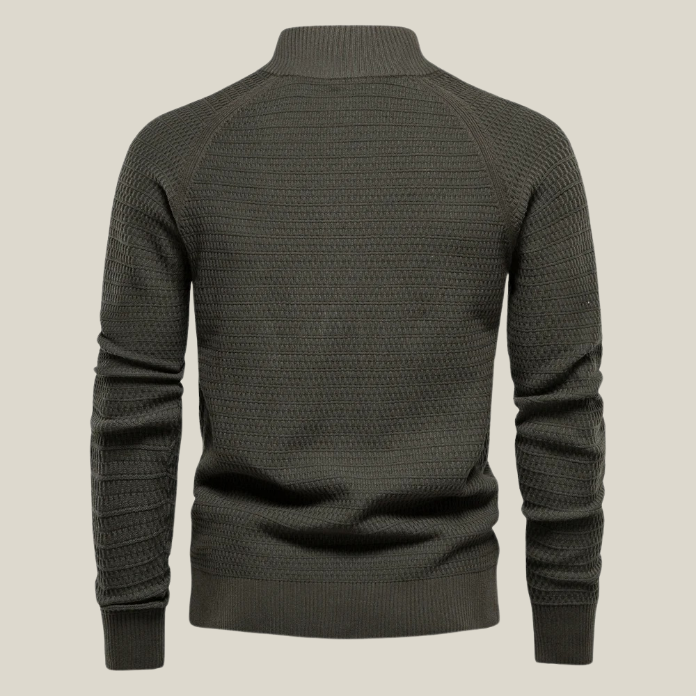Oakern Textured Sweater Knit Button-Up