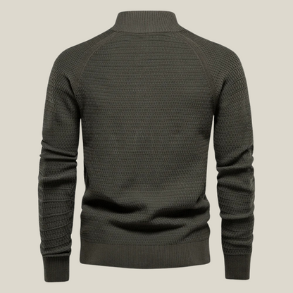 Oakern Textured Sweater Knit Button-Up